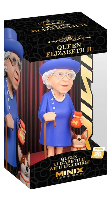 MINIX QUEEN ELIZABETH - QUEEN ELIZABETH II WITH CORGI