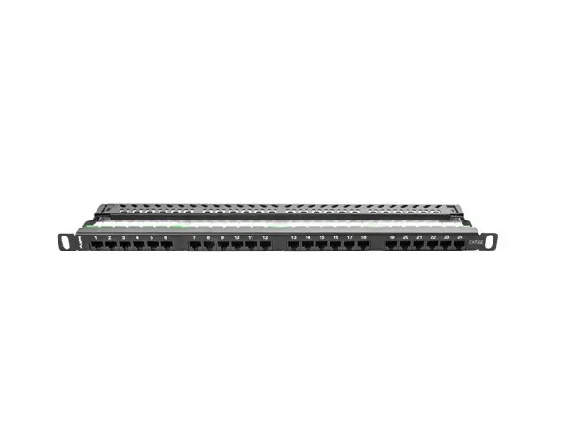 Patch panel Lanberg PPU5-0024-B (0.5U; 19 ; kat. 5e; UTP; 24xRJ-45)