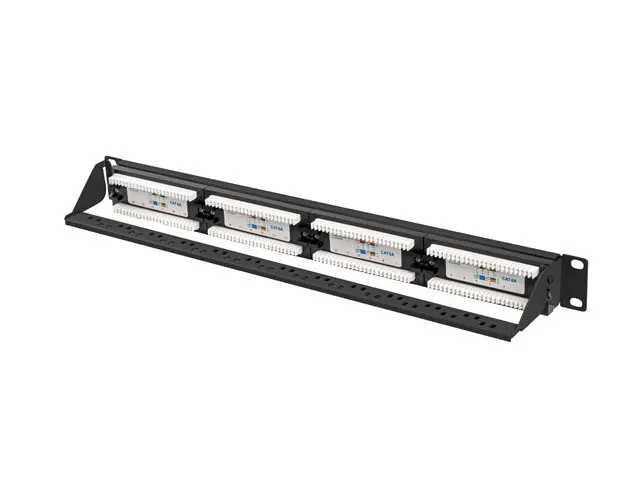 LANBERG PATCH PANEL 24 PORT 1U 19 KAT.6A UTP CZARNY PPUA-1024-B