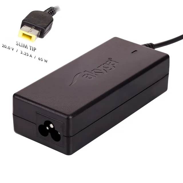 Zasilacz sieciowy Akyga Square AK-ND-24 do notebooka IBM Lenovo (20 V; 3 25 A; 65W; Slim Tip Square yellow )