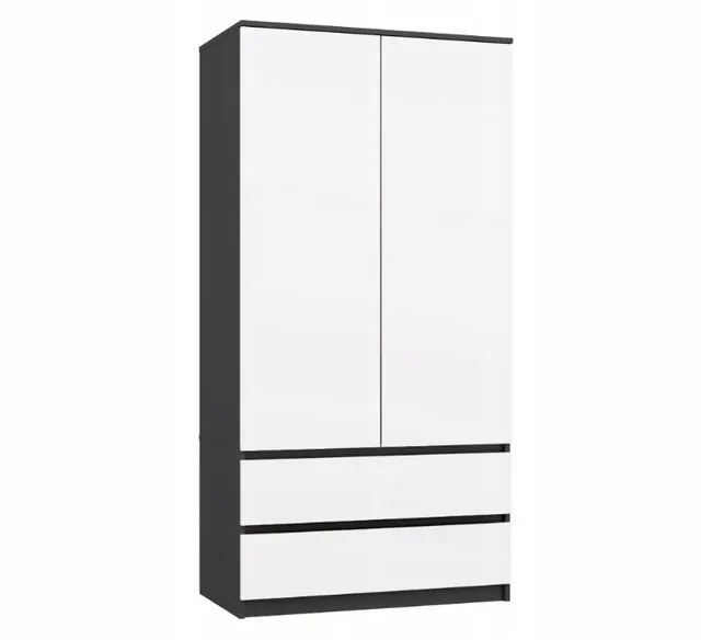 SZAFA MALWA SS-90 ANTRACYT / BIEL KOMPLET