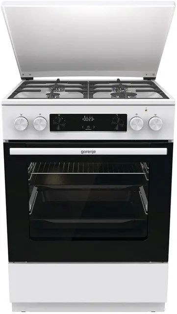 Kuchnia gazowo-elektryczna GORENJE GKS6C71WF 60 cm, AirFry, ExtraSteam, FrozenBake, biały