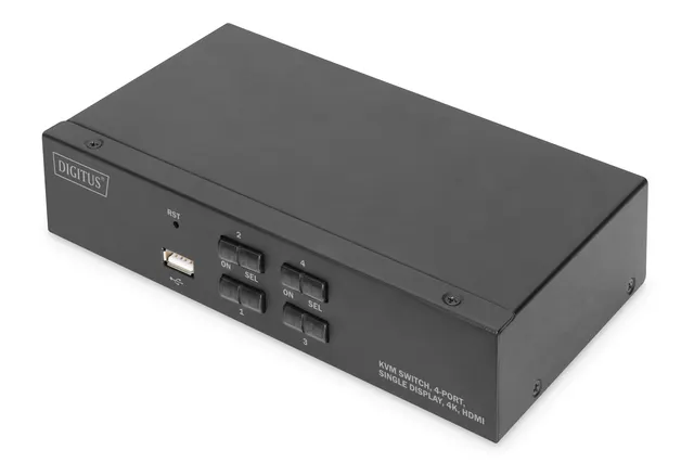 Przełącznik KVM 4-portowy pojedynczy wyświetlacz 4K HDMI