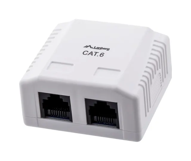 Gniazdo natynkowe Lanberg OU6-0002-W (RJ-45; UTP; kolor biały)