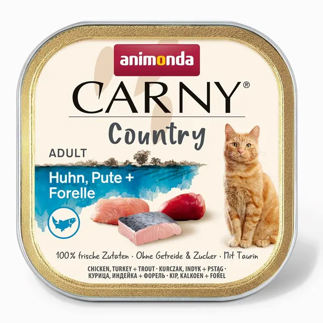 ANIMONDA Carny Country kurczak indyk pstrąg karma mokra dla kotów 100g