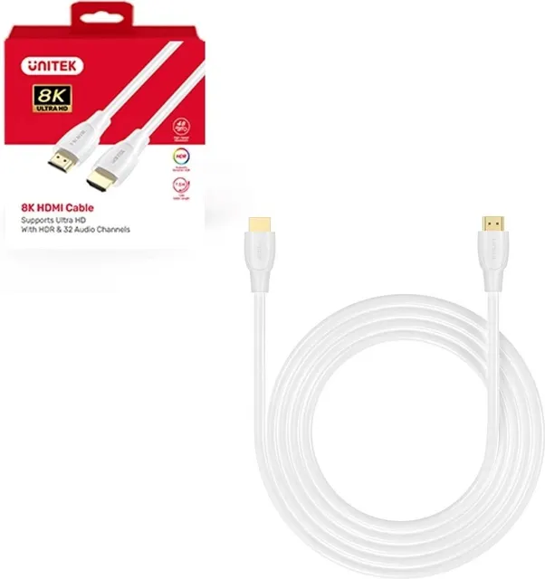 UNITEK KABEL HDMI 2.1 8K HDR BIAŁY 0 5M