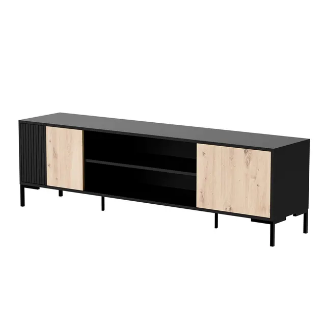 Szafka RTV MERCI 180x40x53 5 czarny/dąb artisan