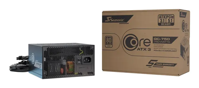 Seasonic CORE GC-750 ATX 3.1 moduł zasilaczy 750 W 20+4 pin ATX Czarny
