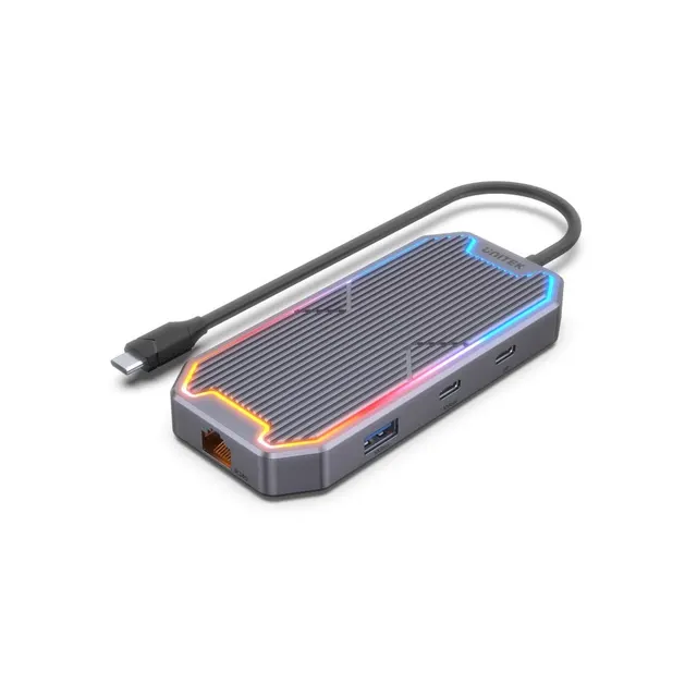 UNITEK HUB USB-C HDMI 2.0 RJ45 3 5MM PD 100W