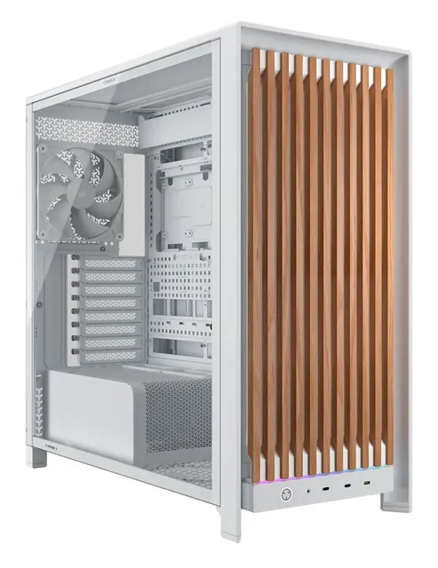 Corsair FRAME 5000D WOOD RS Midi Tower Orzech włoski Biały
