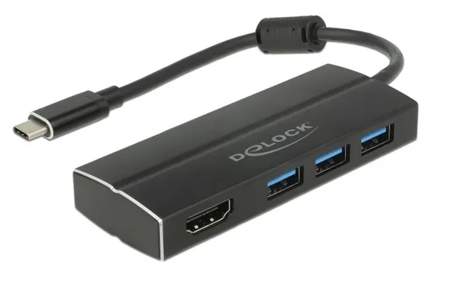 DeLOCK 63931 stacja dokująca USB 3.2 Gen 1 (3.1 Gen 1) Type-C Czarny