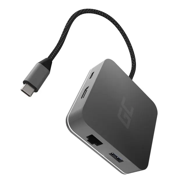 GREEN CELL ADAPTER PRZEJŚCIÓWKA HUB USB-C 6W1