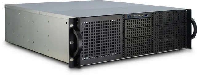 Inter-Tech 3U-30248 Stojak Czarny Stal nierdzewna