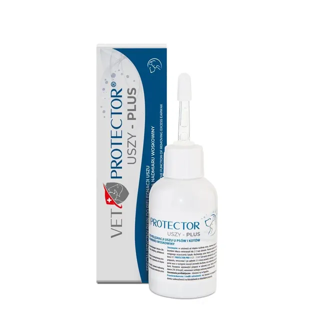 JM SANTE VET PROTECTOR USZY PLUS płyn do pielęgnacji uszu 50 ml
