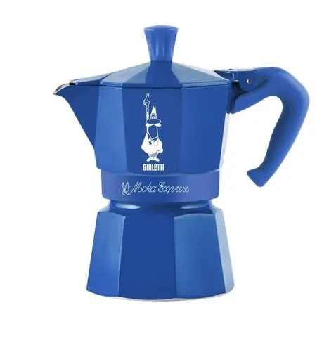 Kawiarka na 3 filiżanki Moka Express 5464 BIALETTI niebieska