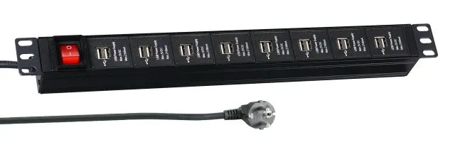 EFB Elektronik EK631USB.1 rozgałęziacz 3 m Wewnętrzna Czarny
