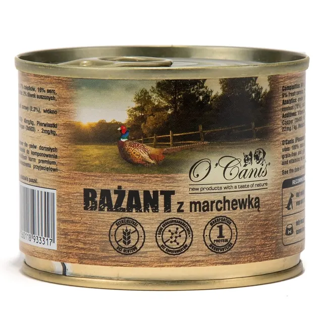 O'Canis konserwa Bażant z marchewką dla psa 200g