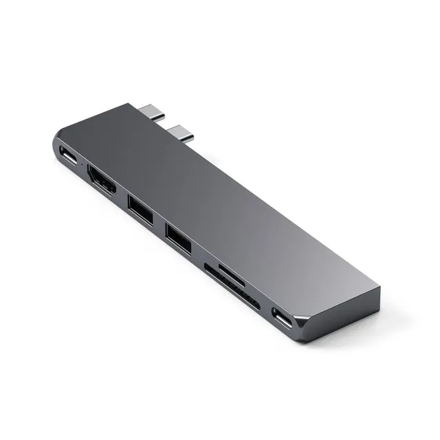 Hub Satechi Type-C Pro Hub Slim gwiezdna szarość - Smukła obudowa