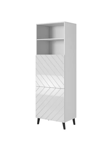 Witryna ABETO 60x40xH176 5 biały/biały połysk