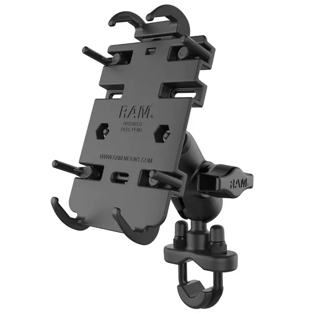 Uchwyt na telefon RAM® Quick-Grip™ z podstawą U-Bolt na kierownicę - krótki