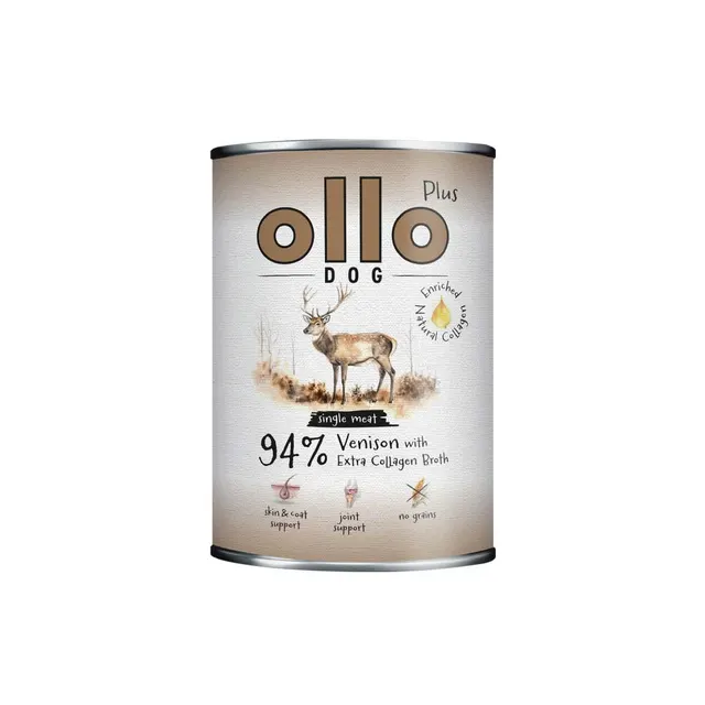 Ollo Plus Kolagen Jeleń 400g puszka dla psa