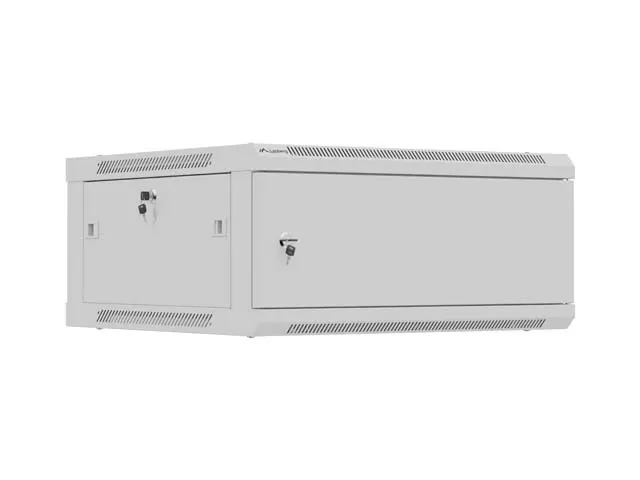 SZAFA INSTALACYJNA RACK WISZĄCA 19 4U 600X600 SZARA DRZWI METALOWE LANBERG (FLAT PACK)
