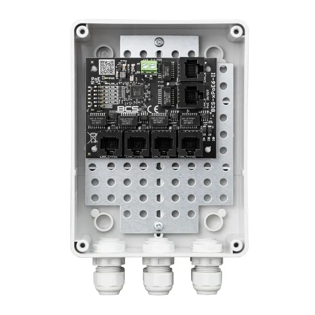 BCS BCS-XPOE6/S przełącznik sieciowy Nie zarządzany Fast Ethernet (10/100) Obsługa PoE