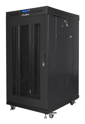 LANBERG SZAFA STOJĄCA RACK 19 22U 800X800 DRZWI PERFOROWANE LCD CZARNA FF01-8822-23BL (FLAT PACK)