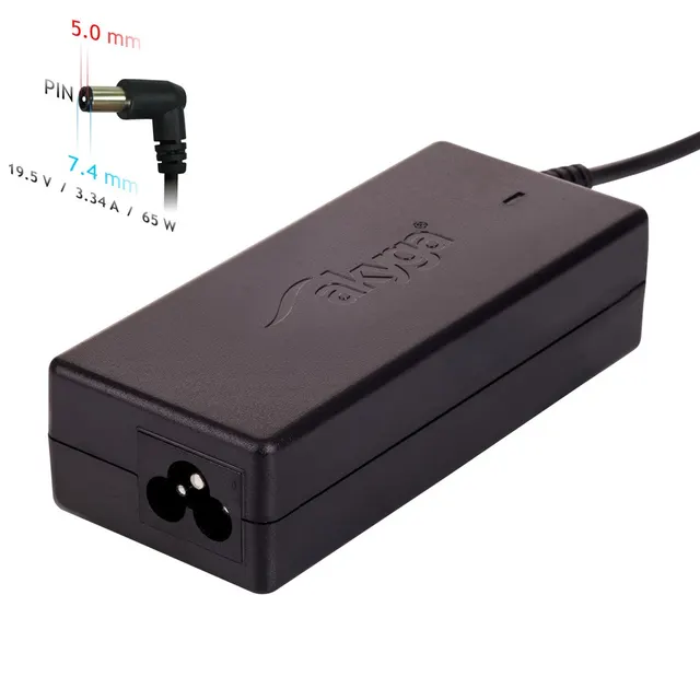 Zasilacz sieciowy Akyga AK-ND-05 do notebooka DELL (19 5 V; 3 34 A; 65W; 7.4 mm x 5 mm)