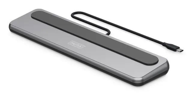 Stacja dokująca USB-C 12 portowa max. 8K/30Hz z HDR HDMI DP max. 3 monitory (MST) USB-C 3.2 Gen2 Gigabit Ethernet SD/Micro SD Audio PD 100W