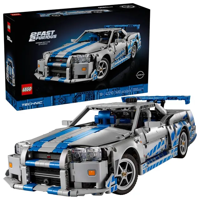 LEGO Technic 42210 Samochód Nissan Skyline GT-R (R34) z filmu Za szybcy za wściekli
