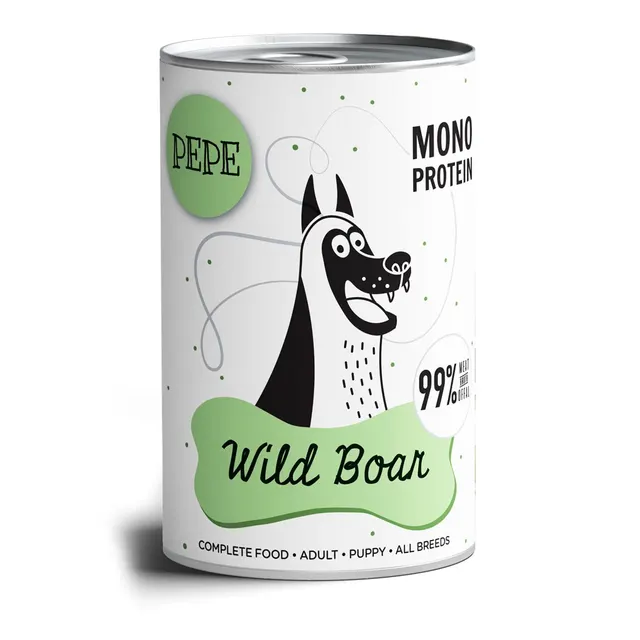 Paka Zwierzaka Pepe Wild Boar 99% dziczyzna 400g