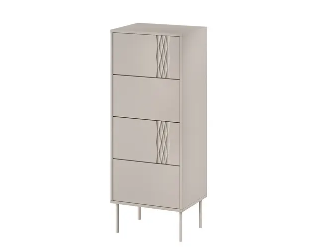 Komoda 4S TRESSE 50x40x125 kaszmir mat