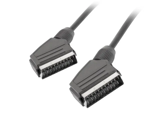 Kabel Lanberg CA-EUEU-10CC-0018-BK (SCART M - SCART M; 1 8m; kolor czarny)