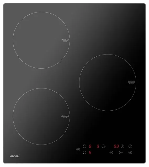 Płyta indukcyjna MPM MPM-45-IM-14 45 cm, 2 pola, Booster, timer, czarny