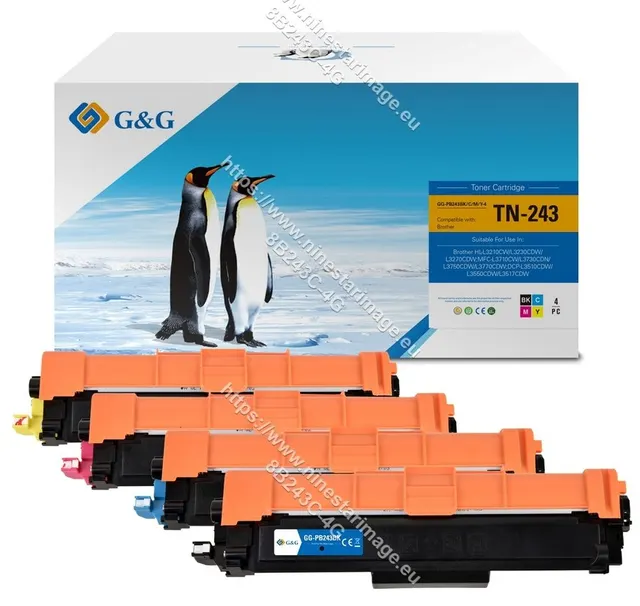 G&G 16019 kaseta z tonerem 4 szt. Zamiennik Czarny Cyjan Purpurowy Żółty