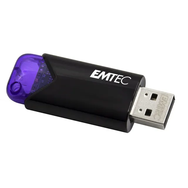 Emtec Click Easy pamięć USB 128 GB USB Typu-A 3.2 Gen 1 (3.1 Gen 1) Czarny Fioletowy