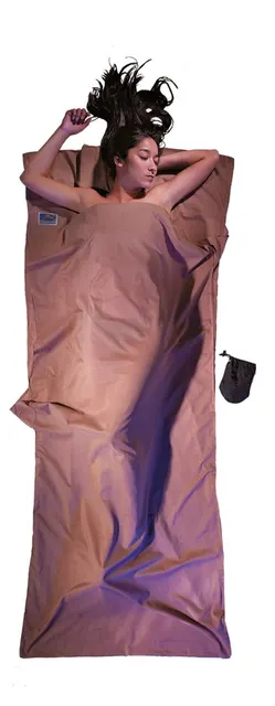 Cocoon Leicht-Reiseschlafsack Rechteck 220 x 90 cm ?gypt. Baumwolle khaki