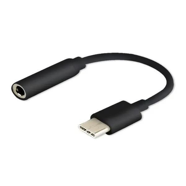 Adapter SAVIO AK-35/B (Gniazdo typ C - Jack stereo 3 5 mm ; 0 12m; kolor czarny)