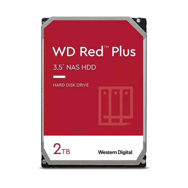 Dysk HDD WD Red Plus WD20EFPX (2 TB ; 3.5 ; 64 MB; 5400 obr/min)