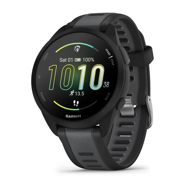 Zegarek sportowy Garmin Forerunner 165 AMOLED 43mm Czarny