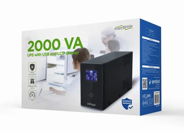 ENERGENIE ZASILACZ AWARYJNY UPS AVR 2000VA LCD 3X C13 2X SCHUKO USB RJ45