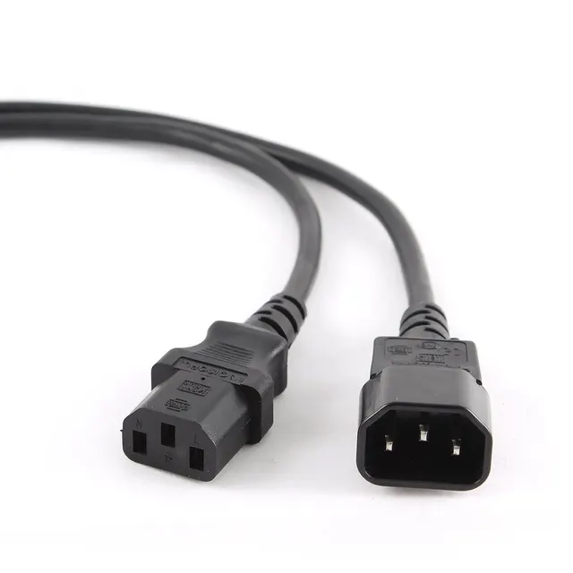 Kabel GEMBIRD PC-189 (C13 / IEC C13 / IEC 320 C13 - C14 ; 1 8m; kolor czarny)