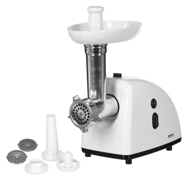 Maszynka do mięsa MPM MMM-05 720W 3 sitka z otworami nasadki do wędlin i pasztecików
