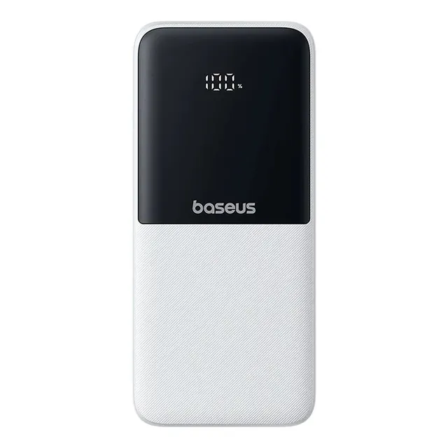 Powerbank Baseus Lipow 10000mAh 22 5W z dwoma wbudowanymi kablami (z kablem Baseus Simple USB-A - USB-C 3A 20cm) - biały