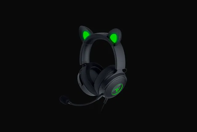 Razer Wired Nauszne Czarny Zestaw słuchawkowy do gier Kraken V2 Pro Kitty Edition