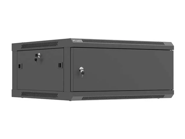LANBERG SZAFA INSTALACYJNA RACK WISZĄCA 19 4U 600X600 CZARNA DRZWI METALOWE (FLAT PACK)