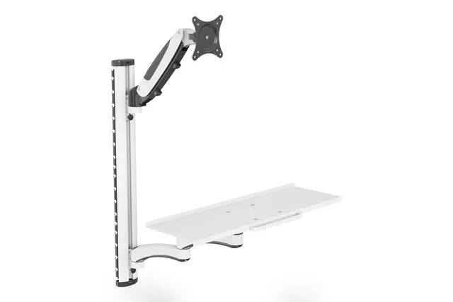 Ramię naścienne pojedyncze 1xLCD + klawiatura max. 32 i 8kg uchylno-obrotowe 360° (PIVOT)
