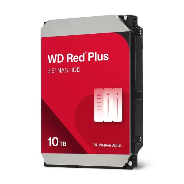 Dysk HDD WD Red Plus WD100EFGX (10 TB ; 3.5 ; 512 MB; 7200 obr/min)