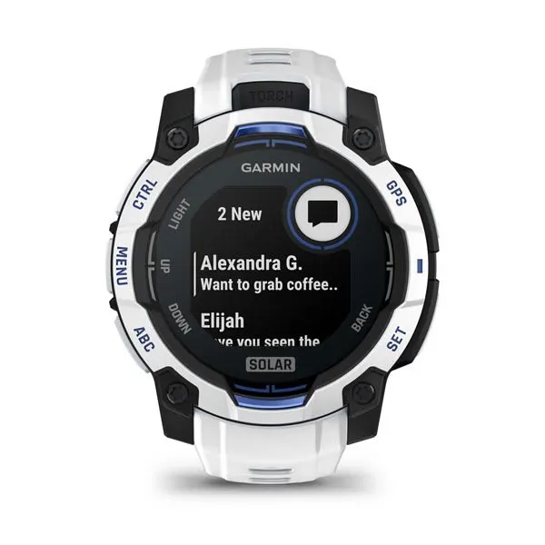 Zegarek sportowy Garmin Instinct 3 Solar 45mm Biały